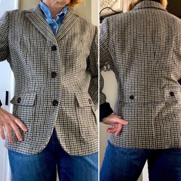 Talbots Multi-Color Houndstooth Blazer - Picture 5 of 12